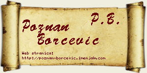 Poznan Borčević vizit kartica